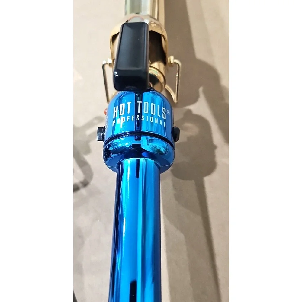 HOT TOOLS PROFESSIONAL 1 INCH FLIPPER LESS CURLING WAND CERAMIC UL38173C4 Blue
